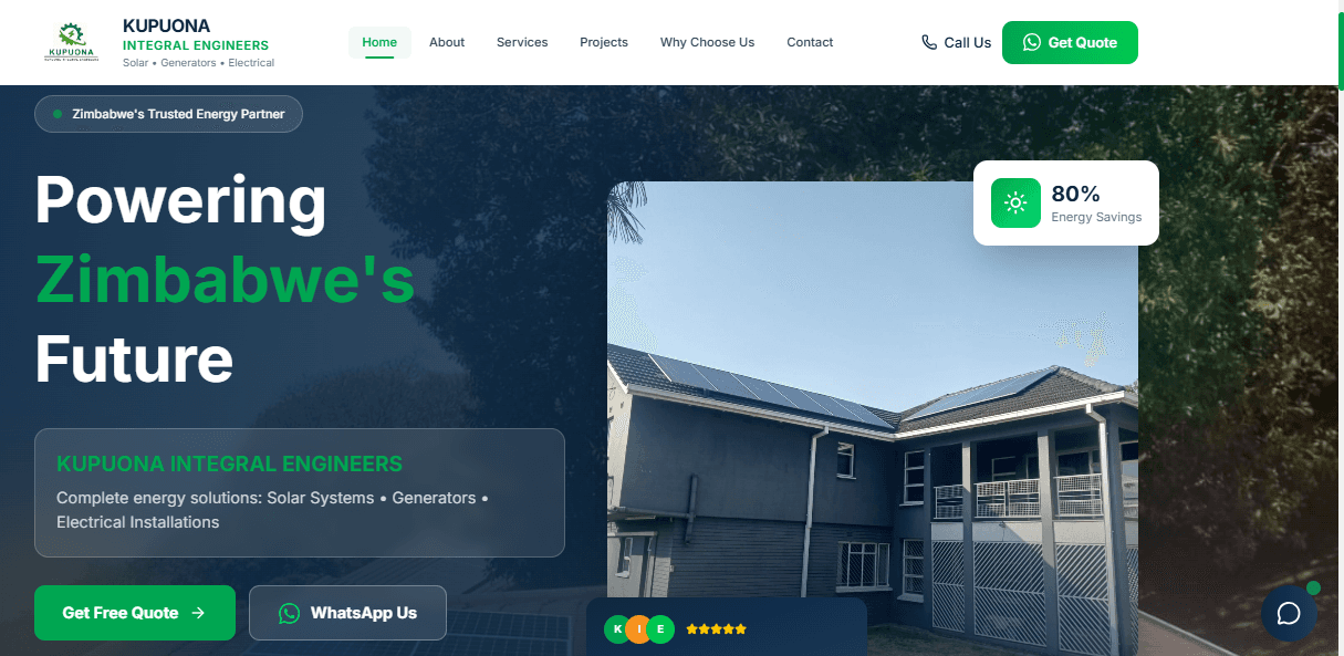 Kupuona Integral Engineers — Website by KuWeX Studios
